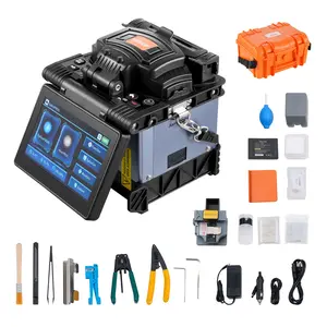 【Father's Day gift】VEVOR Fiber Fusion Splicer 6 Motors, Core Alignment Fiber Optic Splicer 6s Splicing & 13s Heating, Fiber Splicer Machine with 5" Touch Screen, 3 in 1 Fiber Holder, 7800mAh Battery for SM MM DS NZDS
