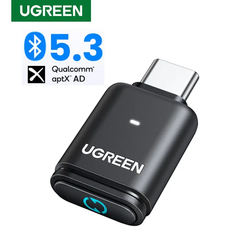 UGREEN USB-C Bluetooth Adapter for PS5, Bluetooth 5.3 Audio Adapter with APTX Low Latency & aptX-Adaptive, Wireless Audio Transmitter to Connect Wireless Headphones & Earbuds summerwins