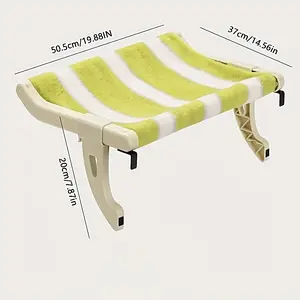 Deluxe Cat Window Perch Hammock – Sturdy Plastic Hanging Bed with Detachable Design for Cats, Comfortable Lounge Chair for Indoor Balcony Use, Fits Multiple Feline Breeds