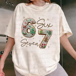 Comfort Colors Shirt: Viral Christmas 6 7 Meme Sweatshirt, Funny Gen Z Alpha Internet Humor Top