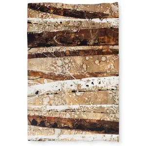 360 stand Twin Size Extra Long Brown Tree Trunks Duvet Cover - Breathable Microfiber Face Fabric, Rustic Vibe, Woodland Theme Cozy Bedding Essential, Microfiber Duvet Covers, Decorative Duvet Cover, Durable