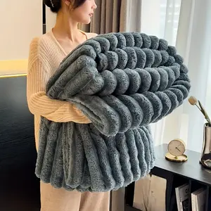Soft Flannel Blanket 400g, Warm & Cozy Bedding Accessory, Perfect for Sofa, Bedroom, Outdoor Camping, Napping, Daily Use, Flannel Fleece Blanket