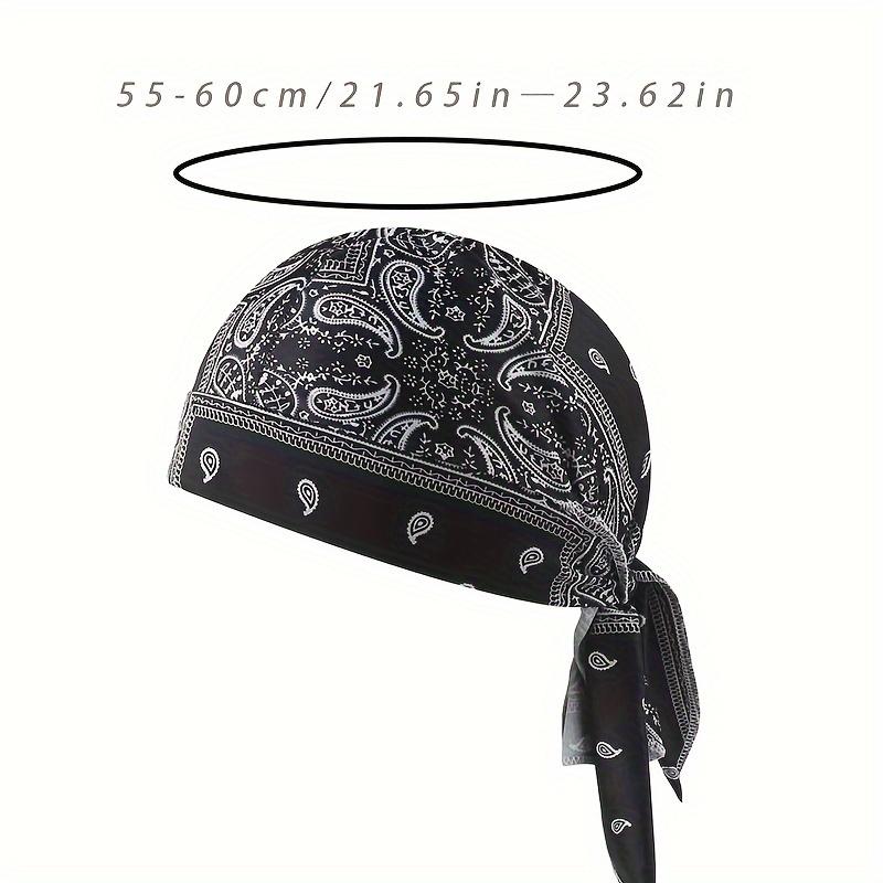 Paisley Cooling Headscarf Cap Set, Motorcycle Pirate Head Wrap Safety Helmet Liner, Elastic Fit Hand Washable Multifunctional Outdoor Headwear for Athletes & Outdoor Enthusiasts