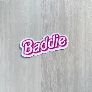Baddie Barb Waterproof Sticker - Barbi Style Sticker - Waterbottle Sticker - Laptop Sticker - Cute Sticker - Pink Stickers