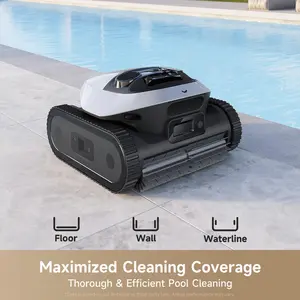 Robotic Pool Cleaner, 8000 GPH Strong Suction, 180-300 Mins Runtime, Smart Navigation Mapping, Automatic Cleaning For Wall, Waterline, Inground And Above Ground Pools (2026 New)