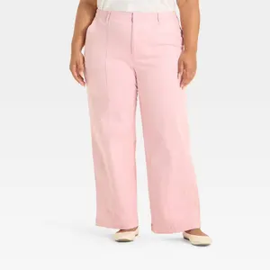 Women's High-Rise Wide Leg Pants - Universal Thread Light Pink 17