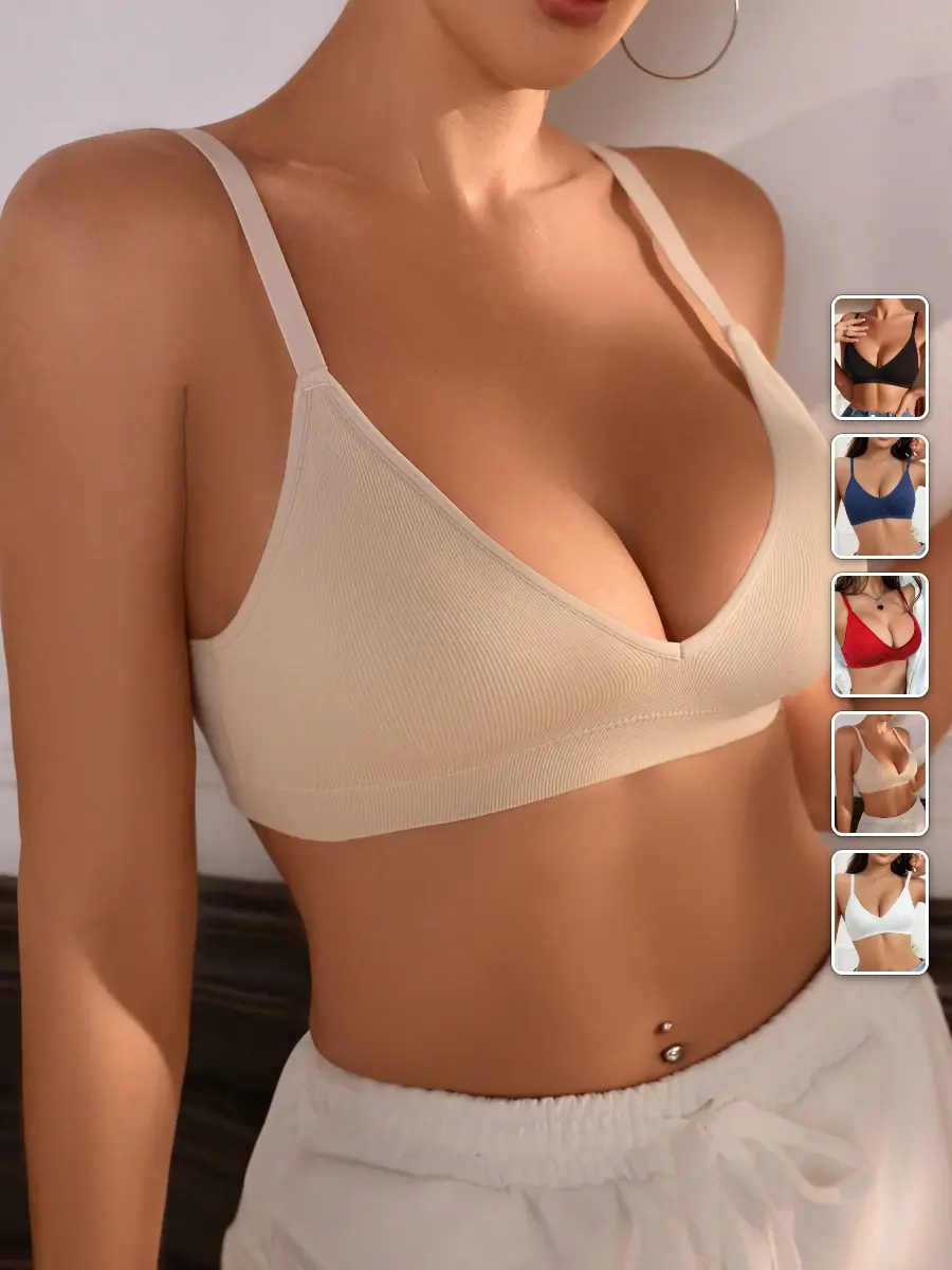 Backless Compression Bralette Padded V Neck Summer Outfit