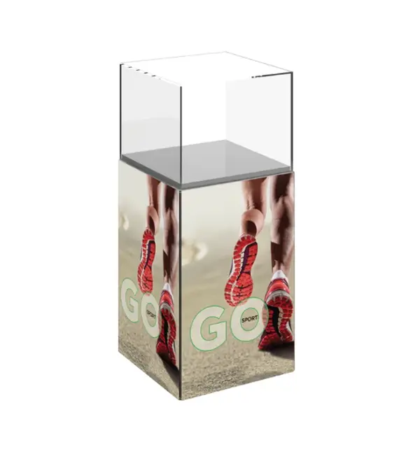 PEDESTAL PRODUCT DISPLAY w ACRYLIC CASE