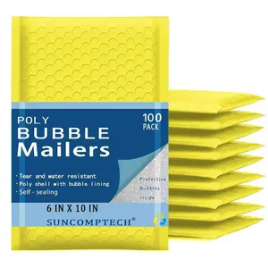 6x10 (6x9) Poly Bubble Padded Envelopes Mailers Shipping Bag Yellow 100 PCS