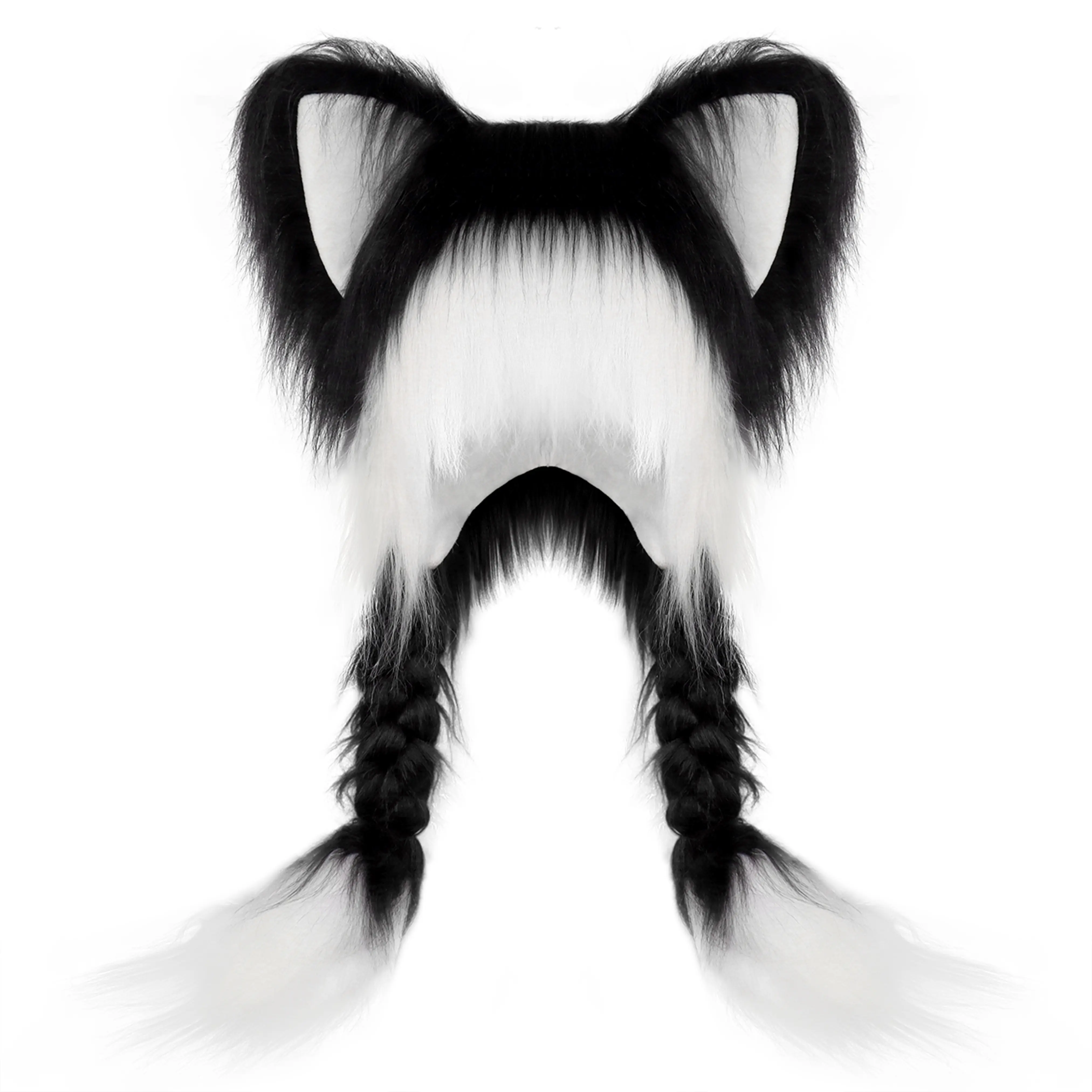 Y2K Plush Cat Ear Hat – Cute Faux Fur Cosplay Hat for Halloween, Costume Party & Anime Convention