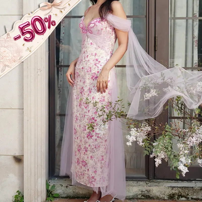 elegant pink dresses Chic Half Sleeves Deep V-neck Evening Chic Mermaid Formal Dresses with Pleats Fully Lined Pink Dresses for Women Solid