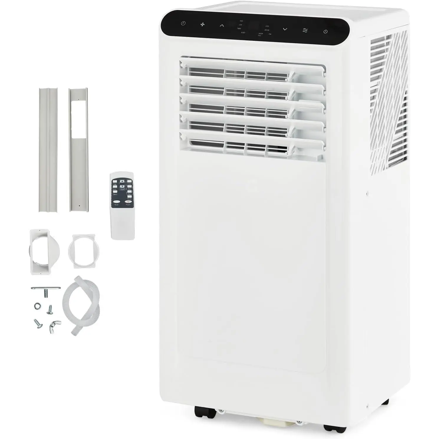 Garvee 8000 BTU Portable Air Conditioner,Up to 350 Sq.Ft. Remote Control 48dB Portable AC Unit, Dehumidifier, Fan, Sleep, 24H Timer&Installation Kit, DOE Certified, Ceer 6.2,White+Grey Panel