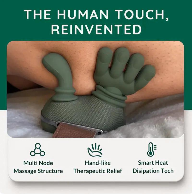 6D deep neck massager, portable massager by massage master, with 3 modes and 2 temperature controls, suitable for neck, shoulder, back and leg, can be operated without plugging in, suitable for office use, and a gift for the elderly, men and women