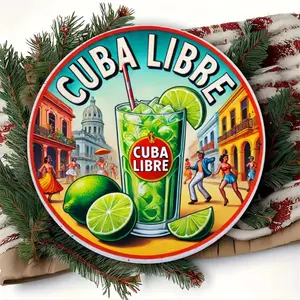 Cuban Libre Aluminum Sign - 2D Unique Design Vintage Bar Decor