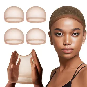 [Wequeen] 1 Pack 2 Pcs HD Wig Cap For Lace Wig Transparent Elastic Wig Cap Perfect For Professional Use