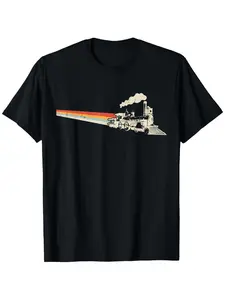 Vintage Model Railroader Trains T-Shirt for men & women - 100% Railroad Hobby Shirt with Classic Train Design, S-XXXL Sizes, Black Casual Gift for Dad, Train Enthusiasts