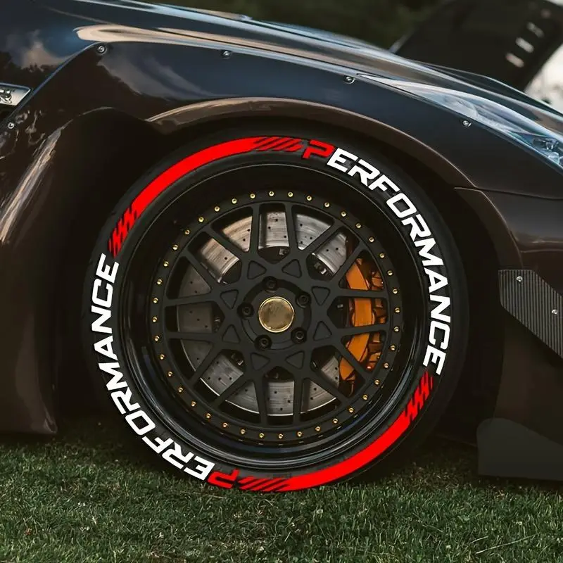 Car Tire Letter Sticker, PVC Waterproof 3D Thickened Tire Decoration Accessories, Car Exterior Accessories for Car Decoration