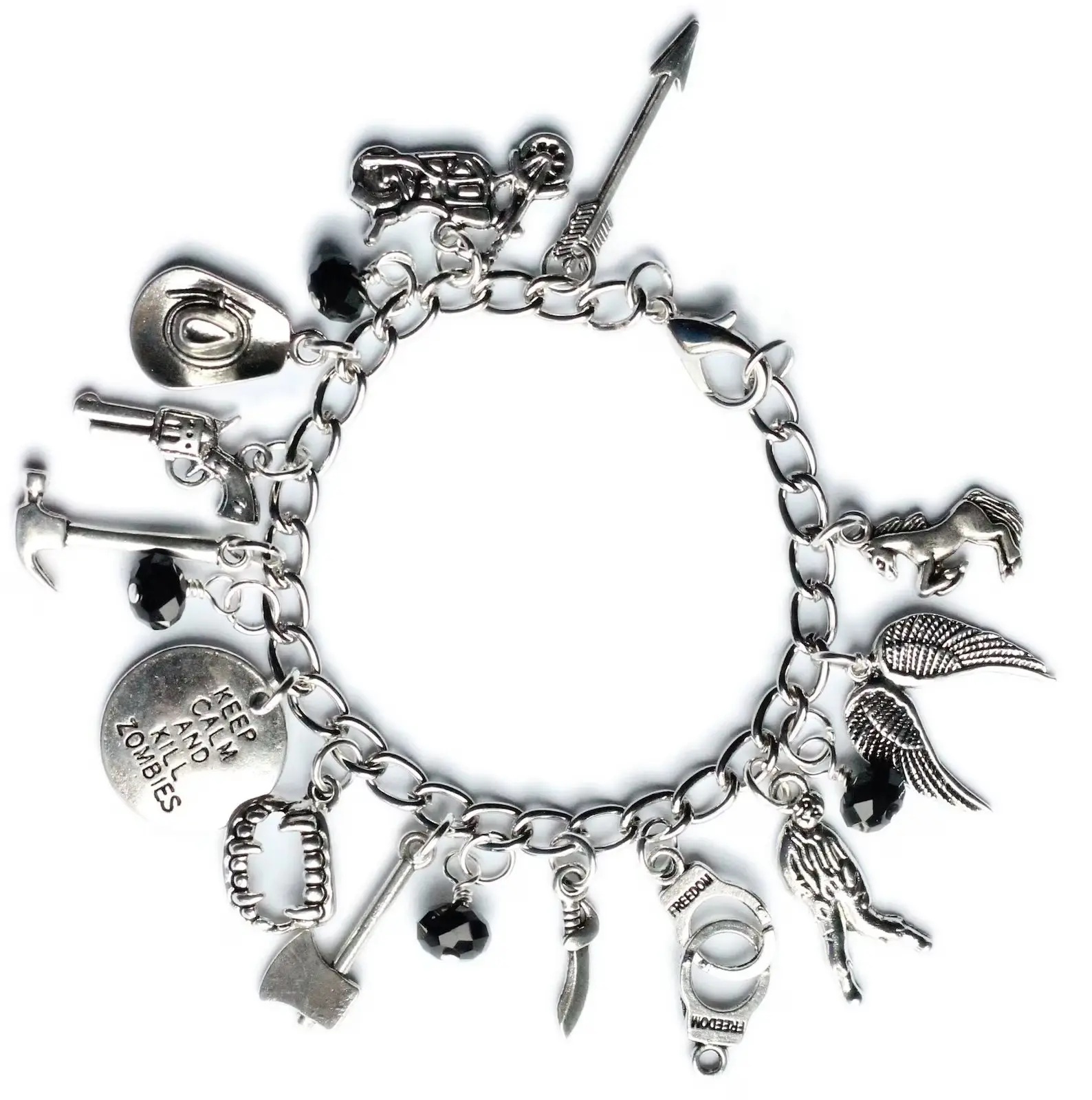 Walking Dead Zombie Apocalypse TWD Charm Bracelet with Unique Design Durable Materials and Variety of Charms for Any Occasion