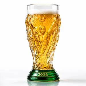 20oz Trophy-Shaped Beer Glass, Creative Clear Pint Glass for Beer, Cocktails, Home Bar, Parties and Gifts