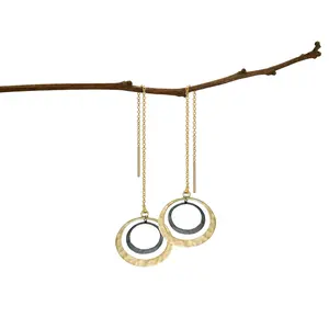 Petite Eclipse Lunar Threader Earrings
