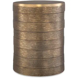 Uttermost 50015 Odin Aluminium Round Indoor Side Accent Table - 17 in Tall, 13.5 in Wide