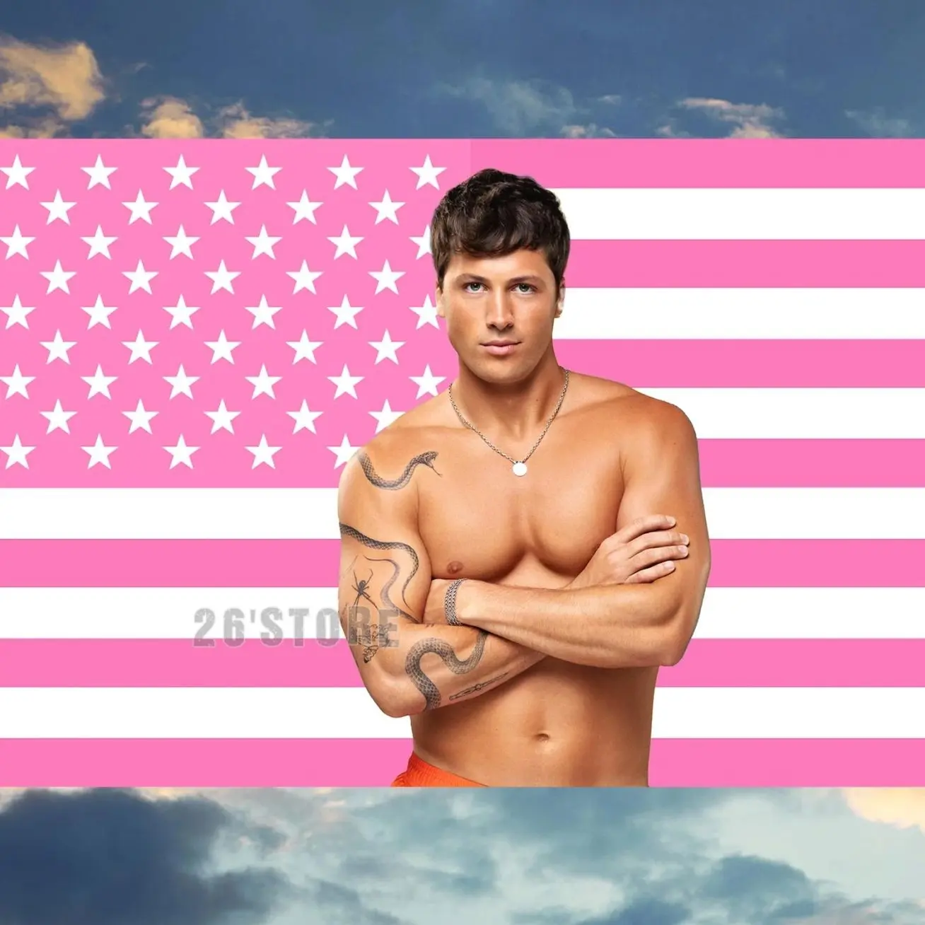 ROB RAUSCH Flag, Rob Rausch American flag, Rob Rausch Bedroom Decor