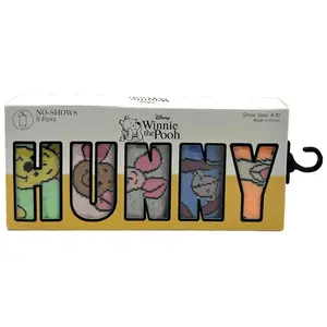 QVC Women's Disney Character No-Show Socks, 5-Pair Box Set