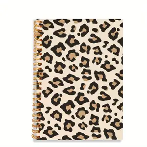 1PC Spiral Notebook, Workbook Journal, Leopard Print, for Work, Study and Gifts, Office, School Supplies Spiral Notebook 5.5*8.3in with 50 Sheets