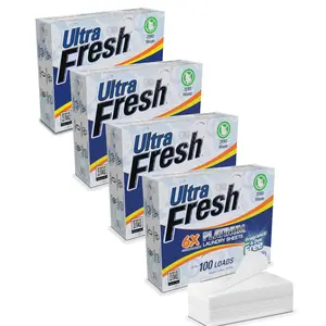 Ultra Fresh Platinum 6X Laundry Detergent Sheets, Fragrance & Dye Free, 4 Pack Ultra Fresh Platinum 6X Laundry Detergent Sheets, Fragrance & Dye Free, 4 Pack