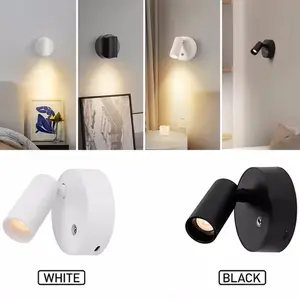 Rechargeable Wireless Wall Light, Three Color Modes, Adjustable Brightness, 360° Rotation, Magnetic Mount, Decorative Lighting, Dimmable Wall Lamp
