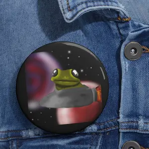 Froggy in Space Pin Buttons by Joi