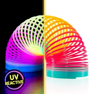 HyperSpring3.4" UV Reactive Slinky Josh Design Durable Easy to Untangle Springbending Tricks 8.7 cm Diameter 10 cm Height 5.3 oz Weigh