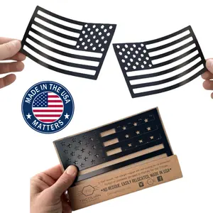 American Flag Magnets for Car or Truck, Made in USA, Flexible Material, Matte Vinyl Coating, 6” x 3.75” Vehicle Exterior Decoration