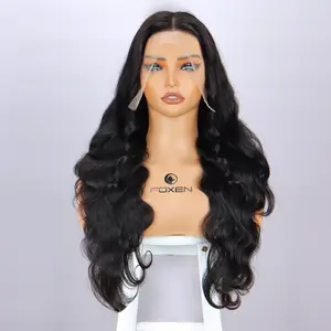 [Factory wholesale price] 18inch Foxen hair Body Wave lace Wigs For Women hunman hair 13x5 lace frontal wig 18inch Lace Frontal Wig Pre plucked 180 Density