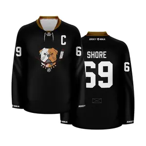 Sudbury Bulldogs Classic Black Home Hockey Jersey - SHORESY / Black