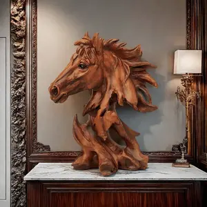 Vintage Resin Horse Head Sculpture, Statue, Multifunctional Home and Office Decor, Perfect for Bookshelves and Living Rooms, Unique Gift for Holidays and Celebrations