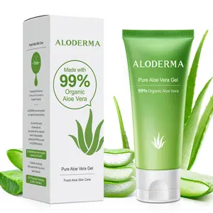 ALODERMA 99% Organic Aloe Vera Gel Made within 12 Hours of Harvest - 1.5oz Travel Size Squeeze Tube - Refreshing Aloe Gel for Face & Body, Cooling, Soothing Relief for Skin Repair & Sunburns Hydrating Moisturizer Gel Collagen Deep Hydration