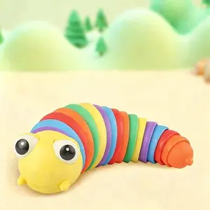 Realistic Caterpillar Stress Relief Toy, Fun Rainbow Caterpillar Random Color, Perfect Gift for Holidays, Reducing Pressure