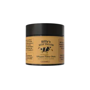 Billy's Beef Tallow Whipped Tallow Balm 2 OZ Organic & Amish Sourced Natural Moisturizer