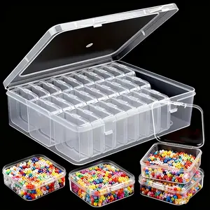 31Pcs Plastic Jewelry Storage Box Set (30 Small + 1 Large), Clear Bead Organizer Containers, Durable Cases for DIY Crafts & Jewelry