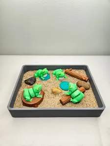 Frog Swamp Zen Garden - Desk Accessory - Desk Decor