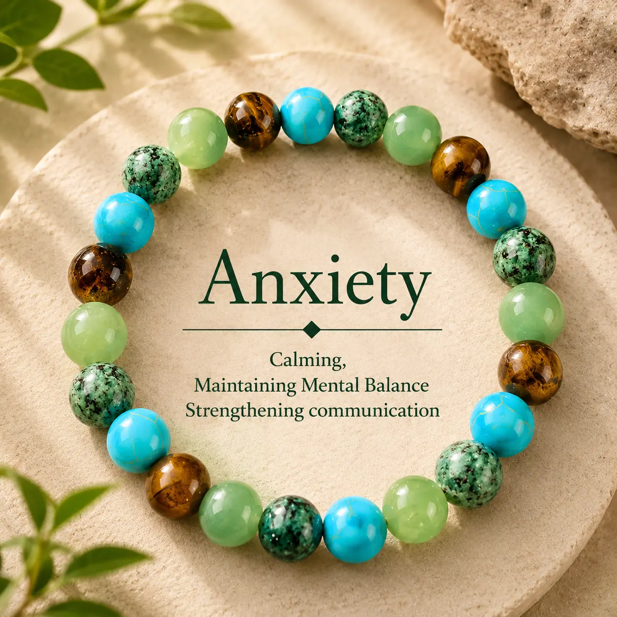 Tiger's Eye Bracelet with Elegant Multicolored Relaxing Beads for Men and Women, Stress-Reducing Crystal for Prosperity & Mood Balance, Daily Wear Jewelry, Calming, Prosperity Energy, Unisex, Maintaining Mental Balance