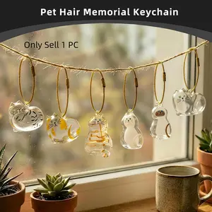 Cat Fur Memory Charm, 1 Pc Cat Hair Storage Keychain – Pet Fur Keepsake Accessory for Bags & Purses, Portable Cat Hair Storage Bottle, Stylish Automotive Decoration for Cat Lovers, Keychain Bag Pendant