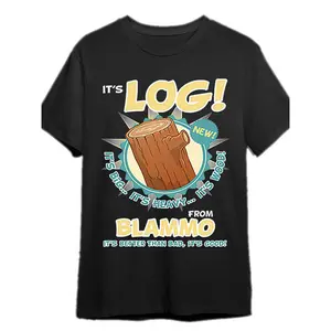 It& # 39;s Log! - Ren And Stimpy - T-Shirt 339219   funny Men'S Short Sleeve Graphic T-shirt Collection black PR