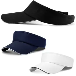 Adjustable sports sun visor for men and women, lightweight, packable, breathable and stretchy, suitable for outdoor sports such as running, tennis, and golf