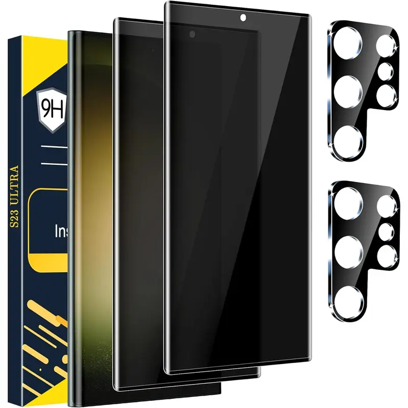 MAGIC JOHN Vetro Protettivo Per Privacy Per Samsung S23 Plus, 2 Pezzi, Pellicola Schermo Anti-Spia, Trasparente E Resistente - 2