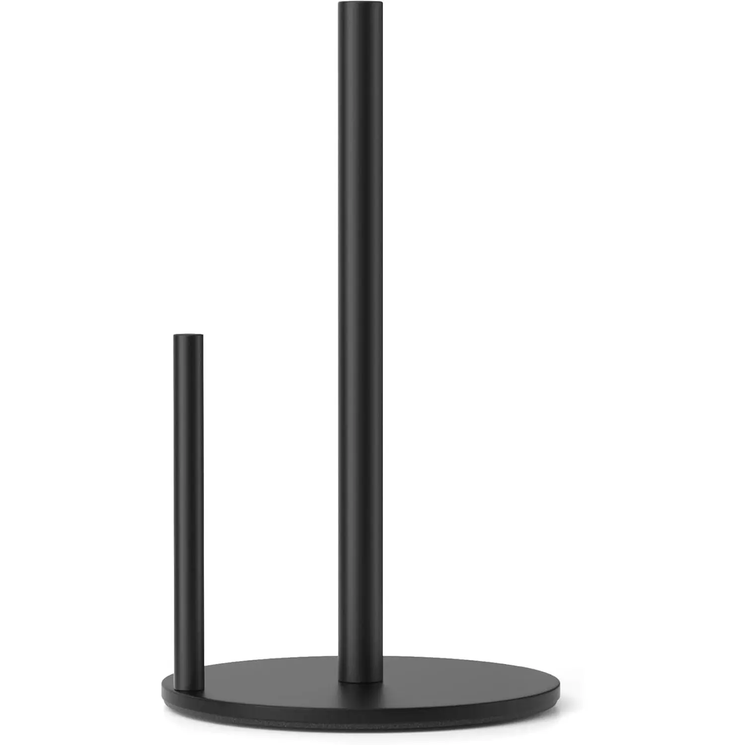 Paper Towel Holder – Black Stainless Steel Kitchen Roll Dispenser with Weighted Base