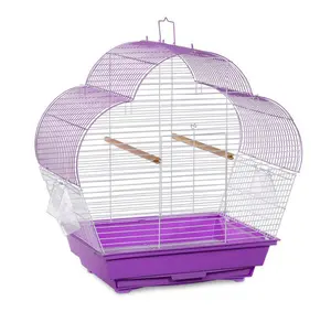 Prevue SP21003P-W 0.37 in. Palm Beach Scallop Roof Cage, Purple & White