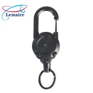 Lemaire New Heavy Duty Retractable Keychain with Magnetic Closure Carabiner ID Badge Holder Retractable Clip Key Ring Lobster Claw Clasp Phone Tethers