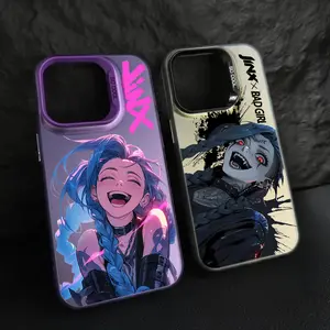 Unique Artistic Design Phone Case Fashion Anime Game A-Arcane J-Jinxs Y2K Phone Case for IPhone  17 16 15 14 13 12 11 Pro Max Plus Air Anti Fall Matte Back Cover Protective Drop-proof Retro Stylish Christmas Gift